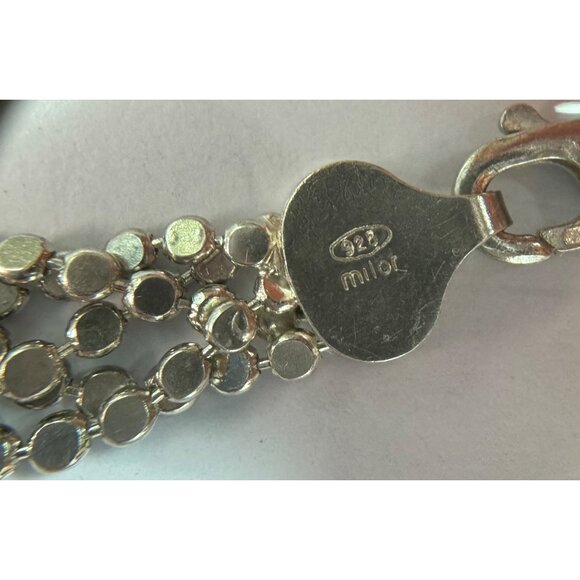 Elegant Milor 5 Strand Sterling Silver 925 Bracelet Small Silver Beads 7" Length - Picture 5 of 10
